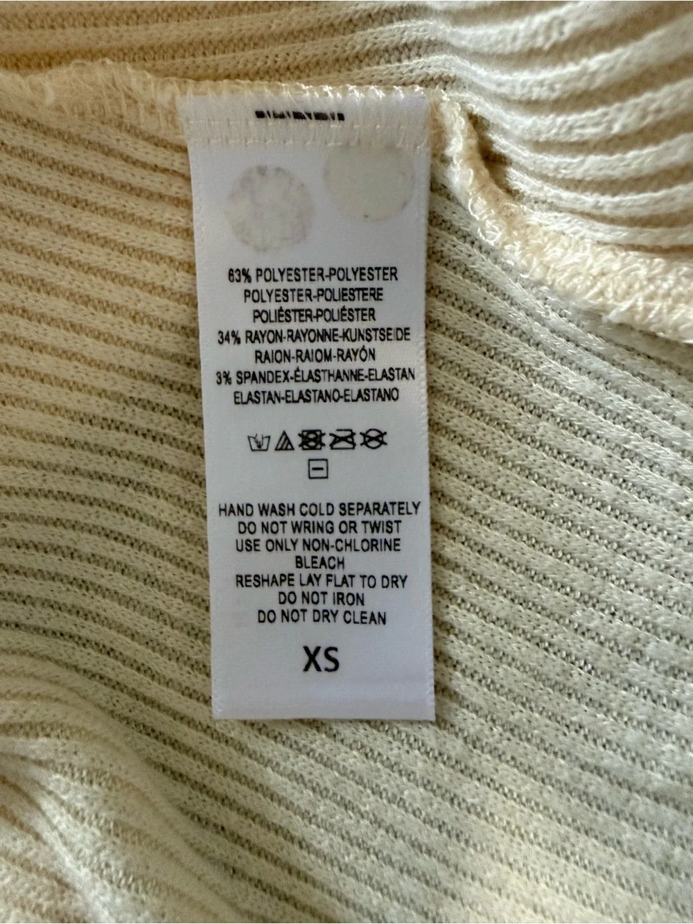 Free People FP Beach Ribbed Knit Maxi Skirt XS Pale Yellow Pull On Made in USA